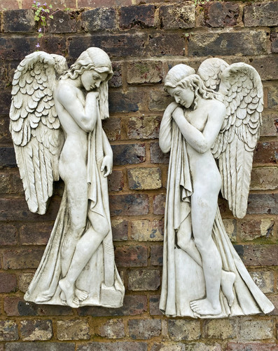 Canova angel plaque pair - canova's,