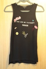 Candy Couture " You Are My Favourite" Girls Black Top Size 13