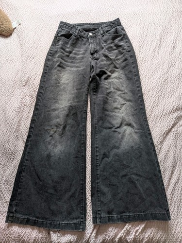 Ladies black flared jeans - ladies, size