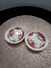 Two Pin Dishes Vgc Royal Albert Country Rose Mid Century.Bone China.