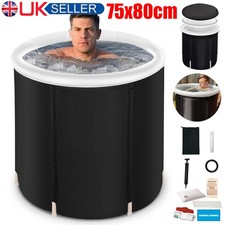 Foldable Ice Bath Tub for Athletes Large Cold Plunge Tub Pool Recovery + Cover