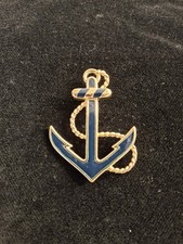 Vintage Monet Signed Navy Blue