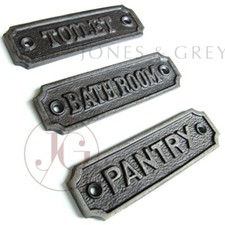 Vintage toilets door sign - door,
