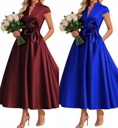 Satin maxi gown with - maxi, floral