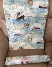 Rasch Textured Wallpaper 821901 13 1861 Ships Boats Steamship Liners New England