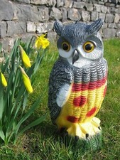Owl Decoy Deterrent Rotating
