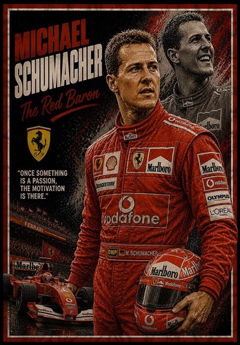Michael schumacher print - schumacher, a3