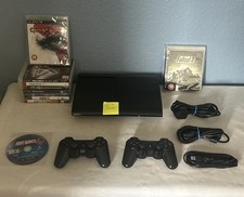 Sony PlayStation 3 500GB Super Slim 10 Free Games & 2x Controllers V.4.70