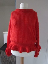 DESIGNERS REMIX' Vicki Ruffle'  Charlotte Eskildsen Red  Jumper  - Size L