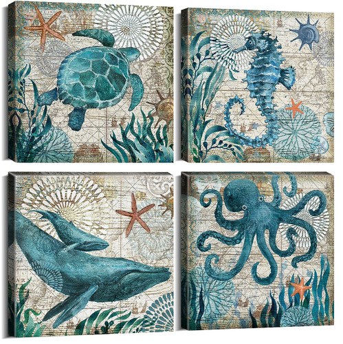 Bathroom wall art beach decor - bathroom,