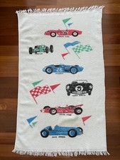 Vintage CANNON Towel Sports Race Cars Aston Martin Ferrari Dino Porsche Lotus +