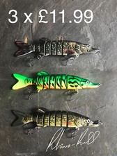 Savage Pike Fishing Lure Slow Sinking Jointed Countdown Gear Bait UK