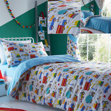 Kid's Junior / Toddler / Single Duvet Quilt Cover Bedding Bed Set  Boy's Trucks