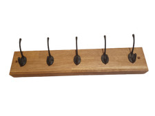 Large Oak Coat Rack Wall