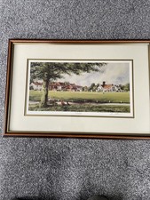 Sunday Cricket By Terry Harrison Signed Framed Print