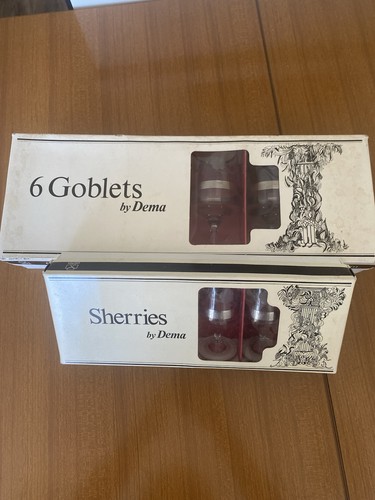 Vintage boxed dema goblets set - vintage,