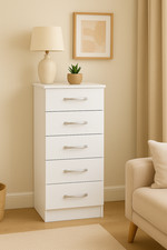 5 Drawer Tallboy Narrow Chest
