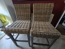 Grey rattan bar stools from - grey,