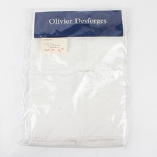 Pair of White Embroidered Lace