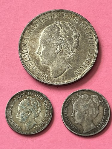 Netherlands silver coin set - silver,