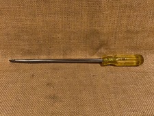 RARE Britool 417/10 Amber Yellow Handle 10" Slotted Engineers Screwdriver Tool
