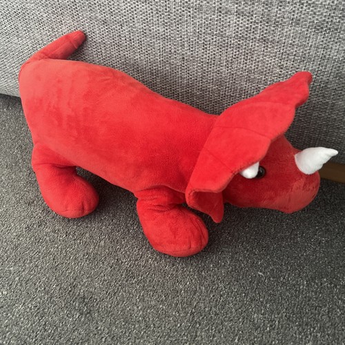 Large red dinosaur triceratops - dinosaur,