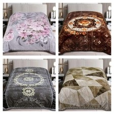 King Size 2 Ply Mink Blanket Heavy Thick Warm Soft Bed Blanket Winter Throw