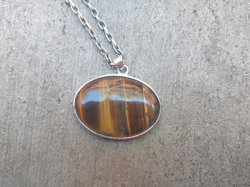 Tiger eye pendant - tiger's, necklace