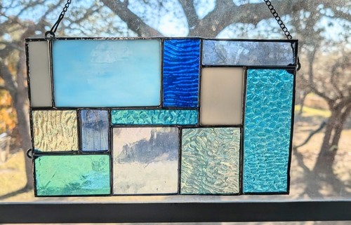 Stained glass modern art - glass,