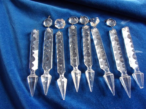 Antique set lead - 8, crystal