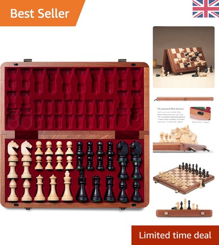 Luxury mahogany chess set with - mahogany,