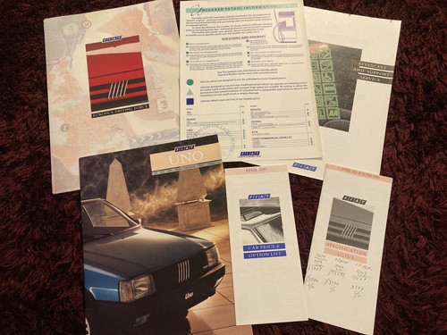 Fiat uno mk1 brochure - fiat, pack