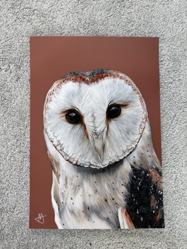Owl print painting - owl, x