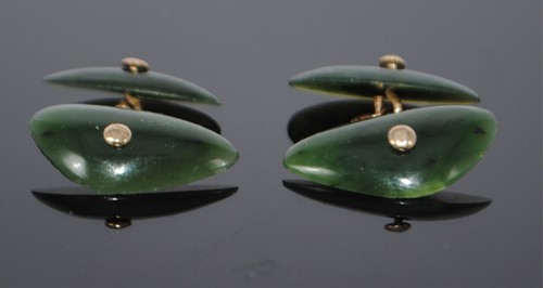 Pair vintage 9ct gold - of,