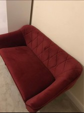 Beautiful Burgundy Velvet Sofa