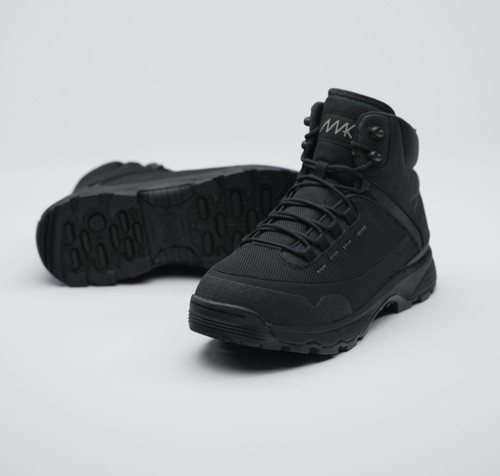 Mens black combat boots - black,
