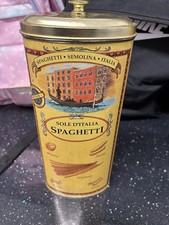 Vintage Pasta/ Spaghetti Storage Tin With Lovely Design