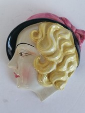 Cope & Co Art Deco Porcelain Wall Mask c.1930