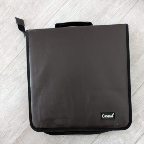 Crystal brown leather zip - crystal,