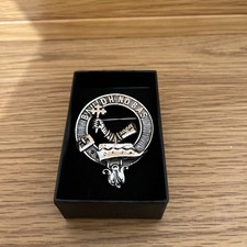 VINTAGE SCOTTISH CLAN CREST BADGE BROOCH  Large MARKED SCOTLAND 54