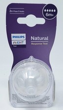 Philips Avent Natural Response Bottle Teat Babies 6 Months + BPA Free (5 Flow)