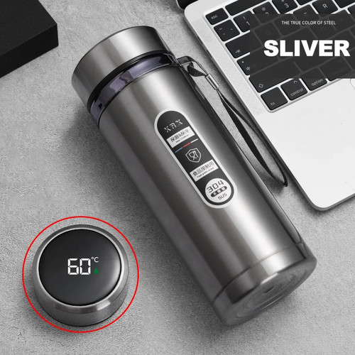 Stainless steel thermos bottle - steel,