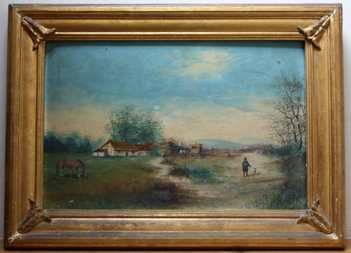 Antique 1912 oil painting - 1912,