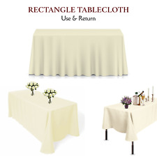 HIRE Rectangle Polyester Table Cover Cloth Wedding Party 70x144" Tablecloth