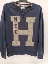 Tommy Hilfiger Denim XL Distressed Look H Sweatshirt logo tag on sleeve P2P 23".