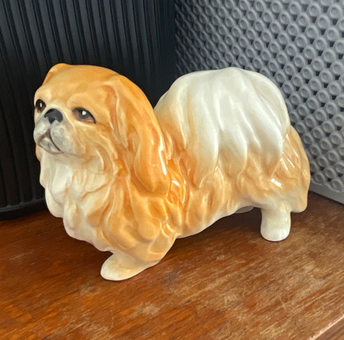 Pekingese dog ceramic pottery - pekingese,