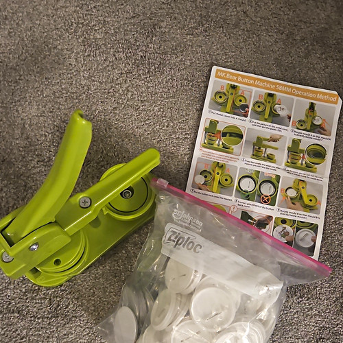 Button maker machine press - button,