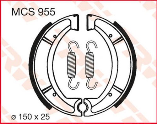 Trw brake shoes for yamaha - yamaha, sr