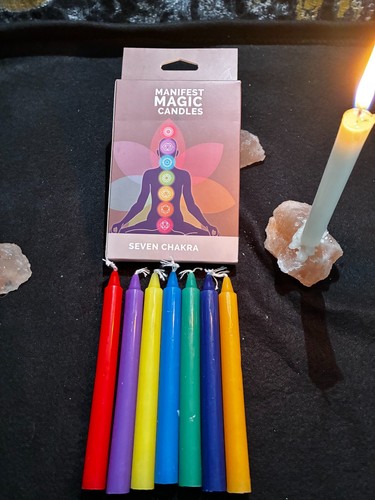 Seven chakra manifest candles - seven,