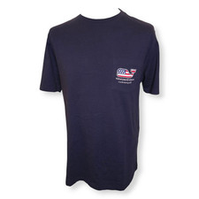 Vineyard Vines T Shirt Mens Size M Blue Short Sleeve Graphic Print T Shirt